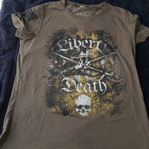 Grunt style liberty or death tshirt